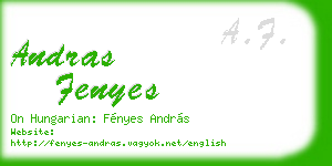 andras fenyes business card
