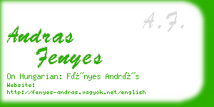 andras fenyes business card